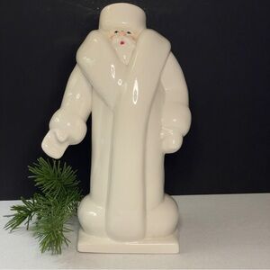 Vintage Porcelain Collectible White Ded Moroz Figurine Santa